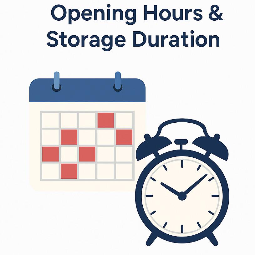 Opening Hours & Storage Duration